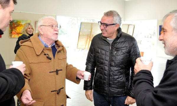 Julio Zamora y Pepe Soriano visitaron el cine teatro municipal de Benavídez