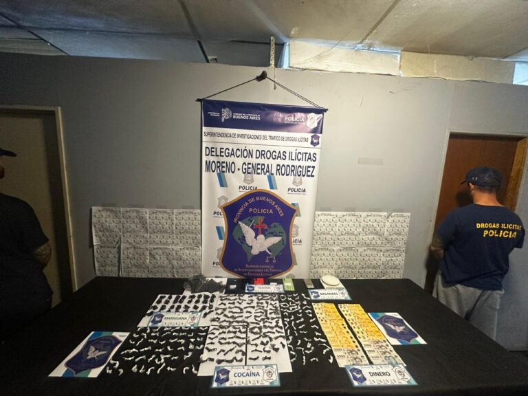 OCHO ALLANAMIENTOS Y 5 DETENIDOS EN DIEZ DÍAS: FUERTE GOLPE AL NARCOTRÁFICO EN GENERAL RODRIGUEZ