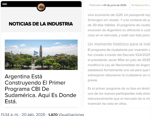CIUDADANÍA POR INVERSIONES. ¿LA EXTRANJERIZACIÓN DE LA TIERRA POR OTROS MEDIOS?
